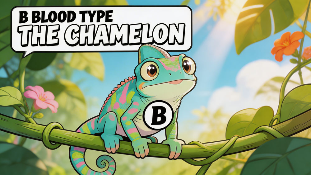 Der „Ausgleichende“ mit der Blutgruppe B reagiert wie ein Chamäleon: Mal wie ein 0-Typ, dann mal ganz anders und unerwartet. Es scheint so, als ob dieser Typ die verfeinerte Ausprägung ist, die Verbindung verschiedener Völker und Kulturen. Der widerstandsfähige und geistig frische B-Typ wird auch mit Herzkrankheiten und Krebs besser fertig als andere. Eher neigt dieser Typ zu Multiple Sklerose oder dem Chronischen Erschöpfungssyndrom.